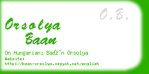 orsolya baan business card